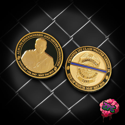 CSP - Connecticut State Police Trooper 1ST Class Walter Greene Jr EOW Challenge coin