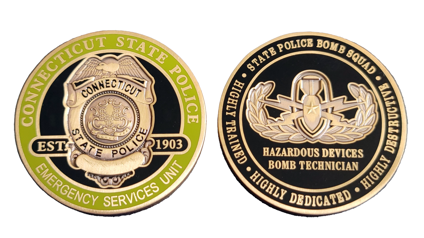 CSP- CONNECTICUT STATE POLICE - ESU- EMERGENCY SERVICES UNIT - SWAT GREEN