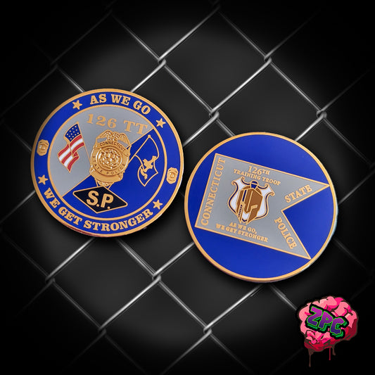 CSP- CONNECTICUT STATE POLICE - TRAINING TROOPER 126th CHALLENGE COIN