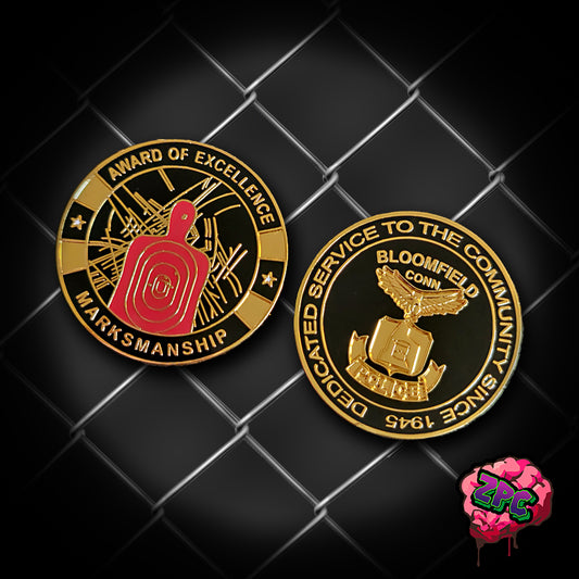 CT- Bloomfield Connecticut Police Department Marksmanship Award Coin