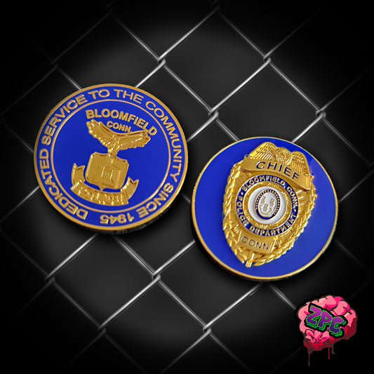 CT - Bloomfield Connecticut Police Department Chief Challenge Coin