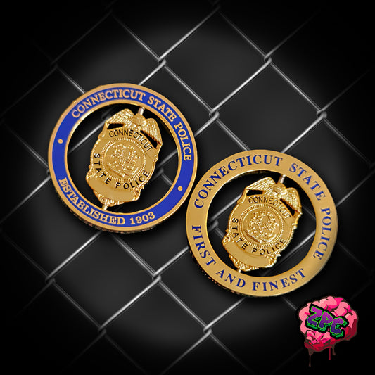 CSP - Connecticut State Police Blue Rotation coin