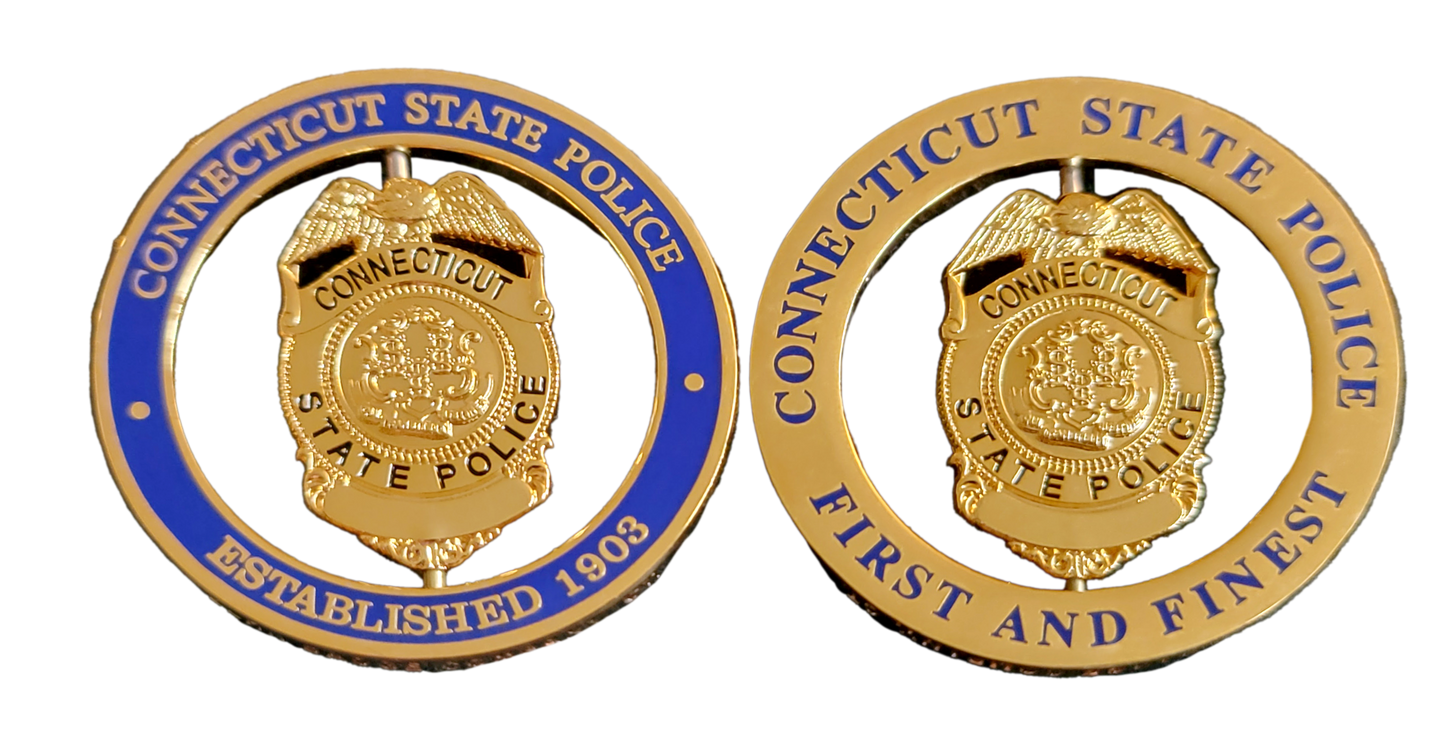CSP - Connecticut State Police Blue Rotation coin