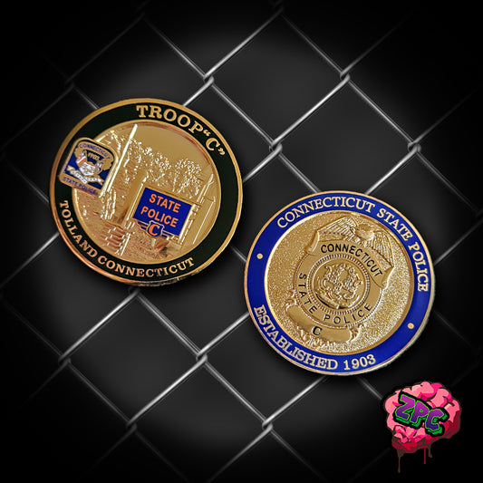 CSP - Connecticut State Police Troop C Challange Coin (Tolland CT)