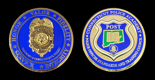 CT- Police Officer Standards and Training Council Motto Coin- Connecticut Police Academy