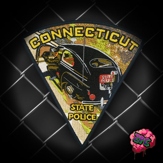 CSP - Connecticut State Police Heritage Patch- "1945 Saturday Evening Post"- Pie Variant