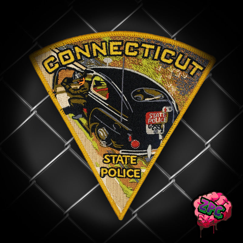 CSP - Connecticut State Police Heritage Patch- "1945 Saturday Evening Post"- Pie Variant