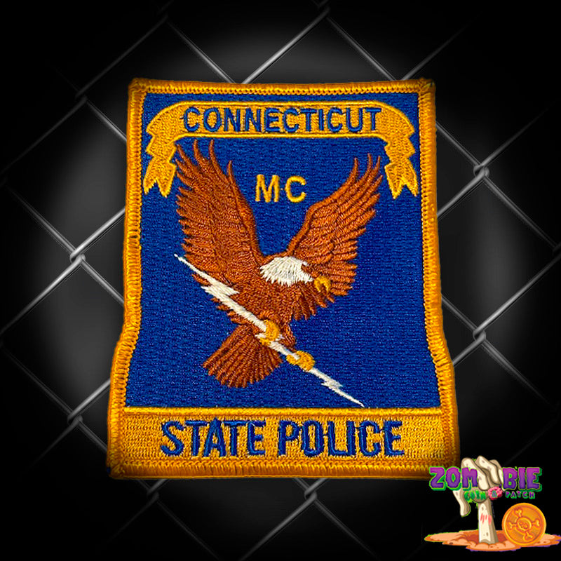 CSP - Connecticut State Police - Motorcycle Unit Patch - 1980's