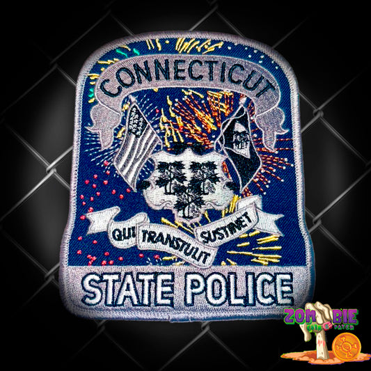 CSP - Connecticut State Police- Independence Day/July4th-  Holiday Patch - "Patriotic Seal and Motto"