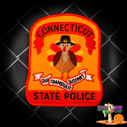 CSP- CONNECTICUT STATE POLICE- Thanksgiving- CTSP Holiday Patch- "Harvest Motto"