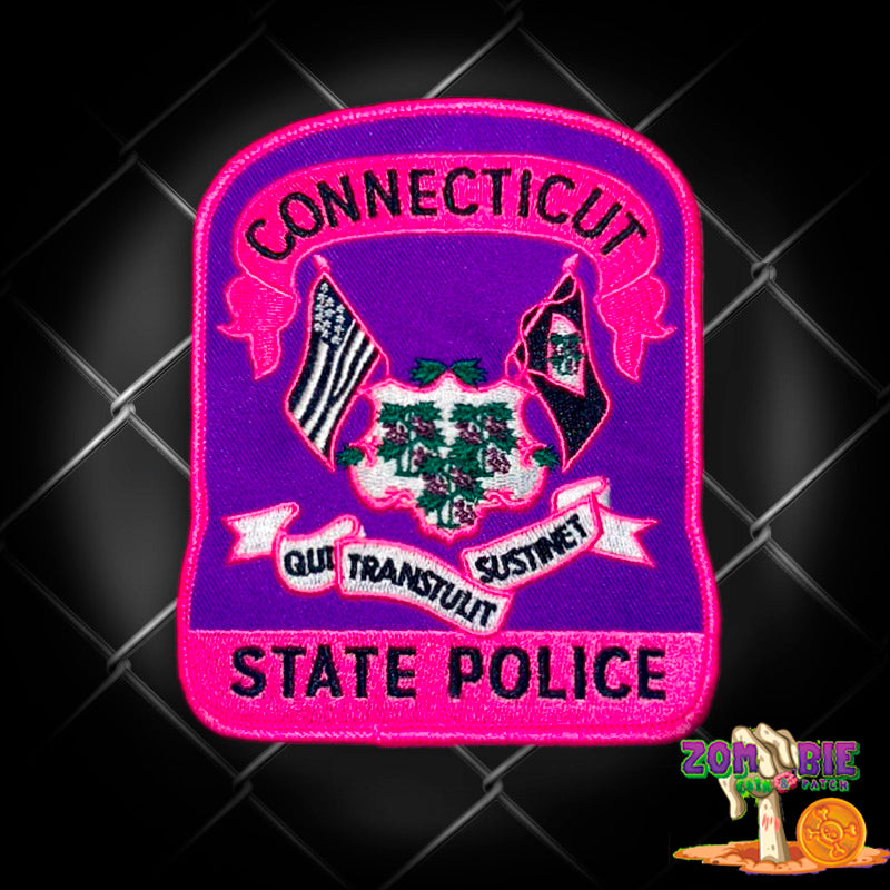 CSP - Connecticut State Police - Breast Cancer Awareness- Support Patch- "Pink and Proud"