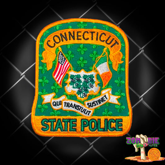 CSP - Connecticut State Police St. Patrick's Day- Holiday Patch- "Lucky Seal and Motto"