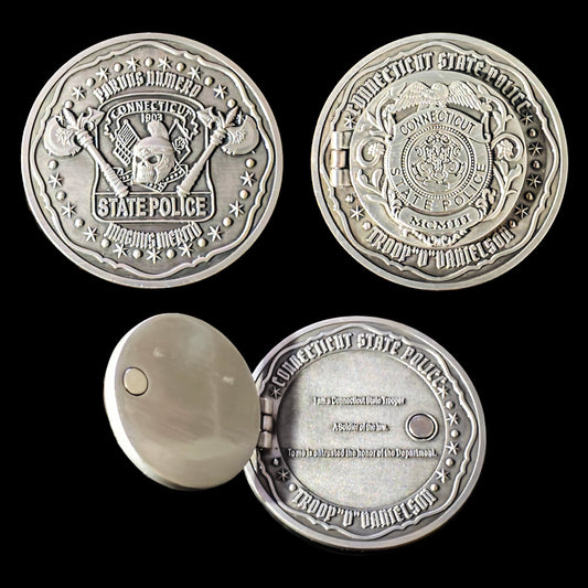 CSP- Troop "D" Danielson Secret Trooper Pledge Coin - Connecticut State Police