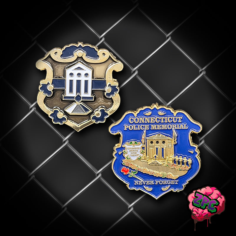 CT - Connecticut Police Memorial CT Crest Challenge Coin 2023 – ZOMBIE HQ