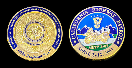 CA- CHP - California Highway Patrol Motor Squad Challenge Coin - California Highway Patrol