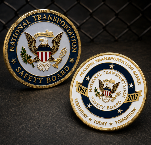 NTSB 50th Anniversary Challenge Coin 1967-2017