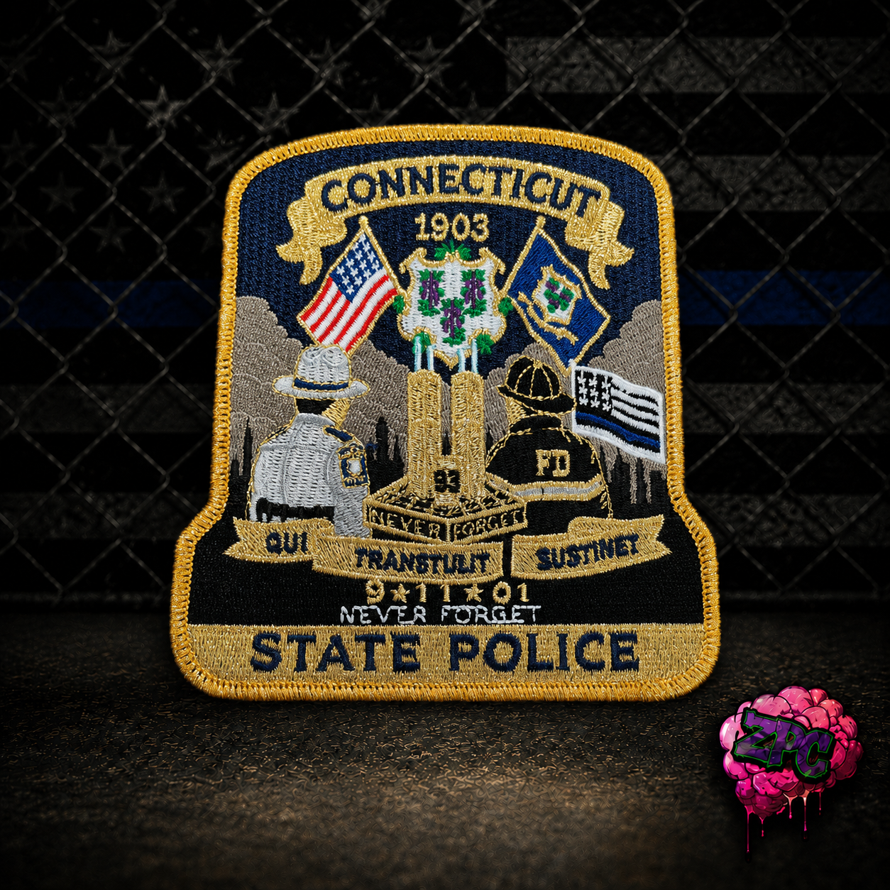 CSP - Connecticut State Police 25th Anniversary 9/11 Memorial Patch