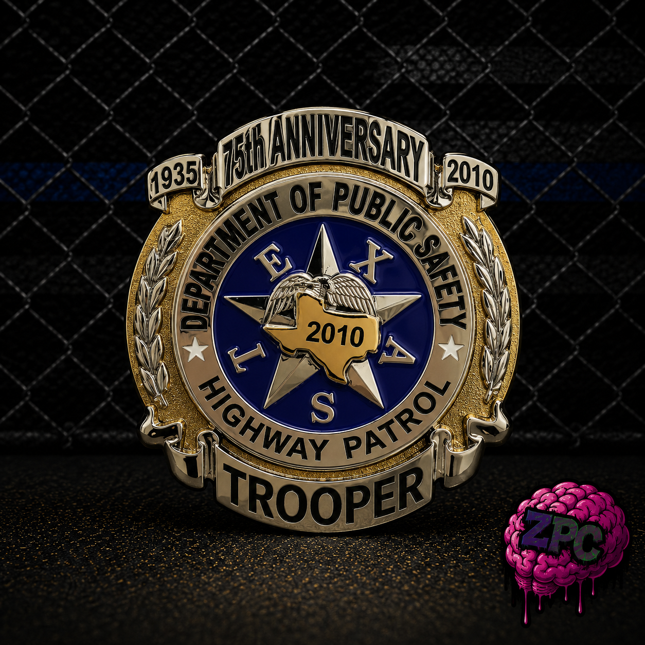 Texas Highway Patrol 75th Anniversary 1935-2010 Trooper Badge