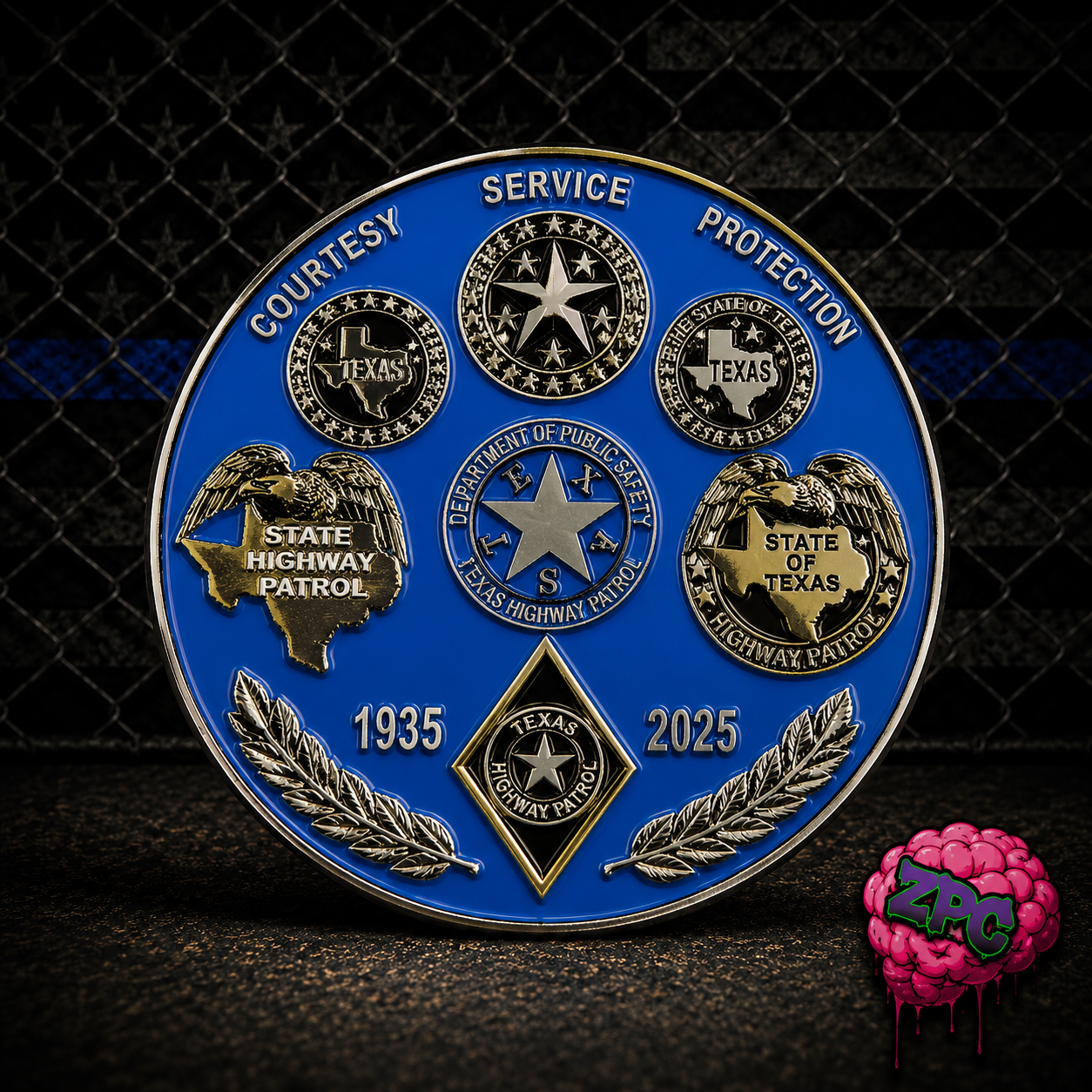 Texas Highway Patrol 90th Anniversary Challenge Coin