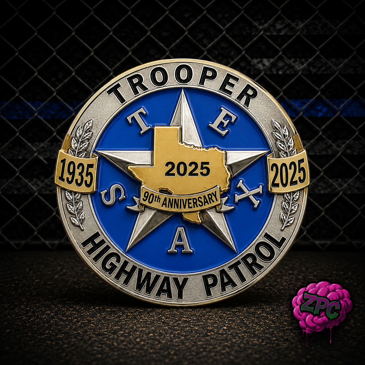 Texas Highway Patrol 90th Anniversary Challenge Coin