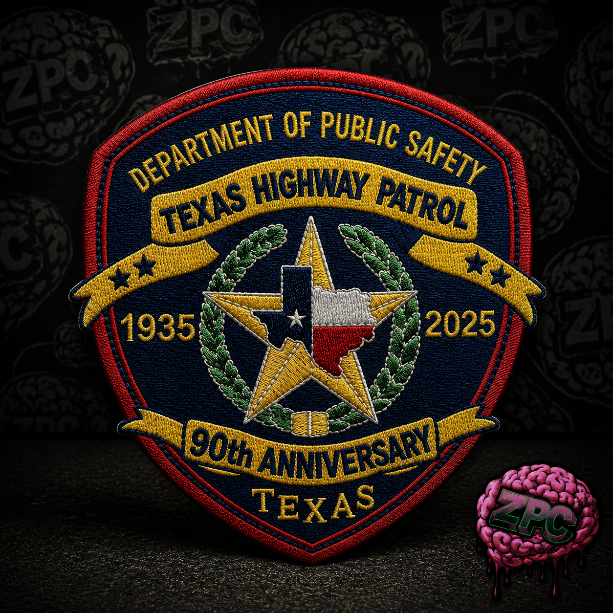 Texas Highway Patrol 90th Anniversary Velcro Patch