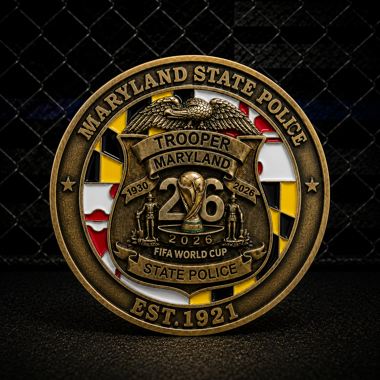 Maryland State Police 2026 FIFA World Cup Commemorative Challenge Coin