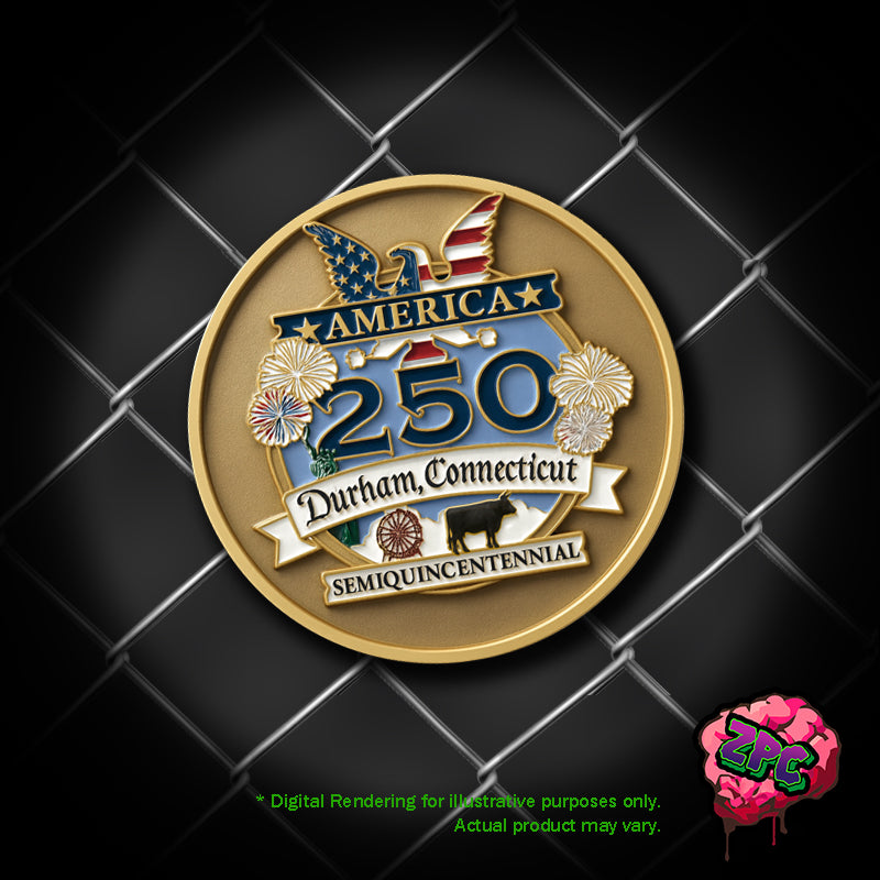 Town of Durham CT Commemorative 250th Anniversary Pin