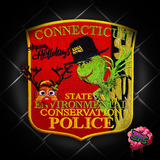 CT- ENCON POLICE - Christmas-  Holiday Patch- "Keep it Green"