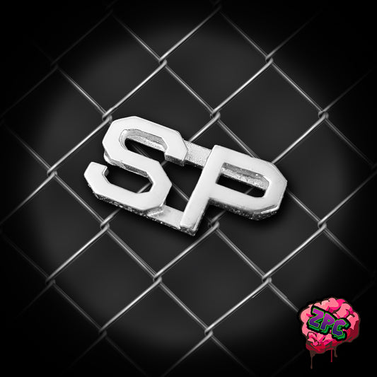 GSP- Georgia State Police - State Patrol Collar SP Initials Pin - Patrolman Silver