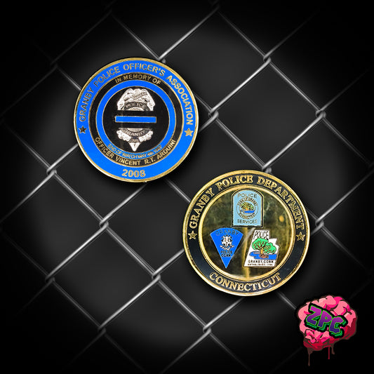 CT- GPD- Graby Connecticut - Officer Vincent R. T. Arduini End of Watch Coin - Granby CT Police Department