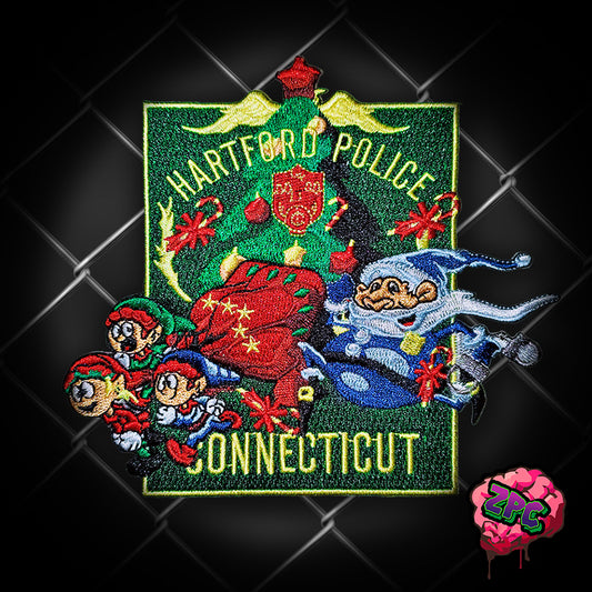 CT- Hartford Police Connecticut - Christmas- HPD Holiday Patch- "On the Run"