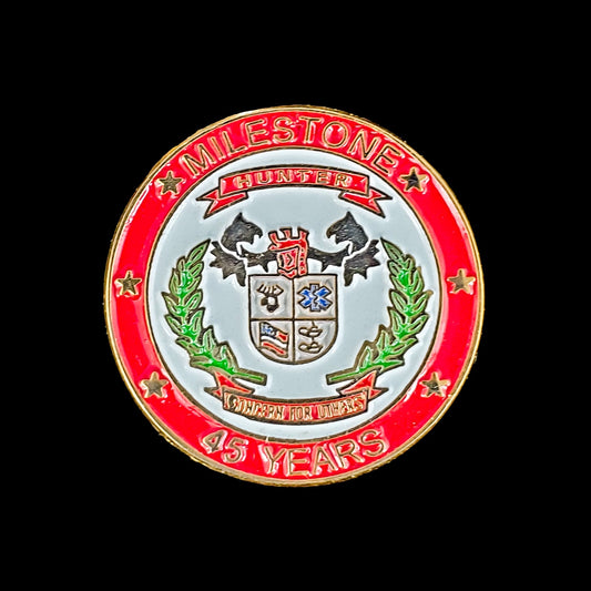 CT- HEMS- Hunter Ambulance Connecticut- 45 Year Milestone Pin - Hunters Ambulance