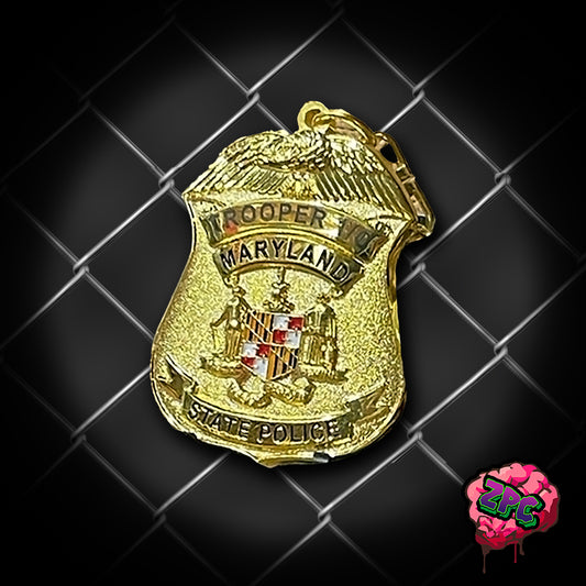 MSP - MARYLAND STATE POLICE KEYCHAIN - RANK OF TROOPER FIRST CLASS - Maryland State Police