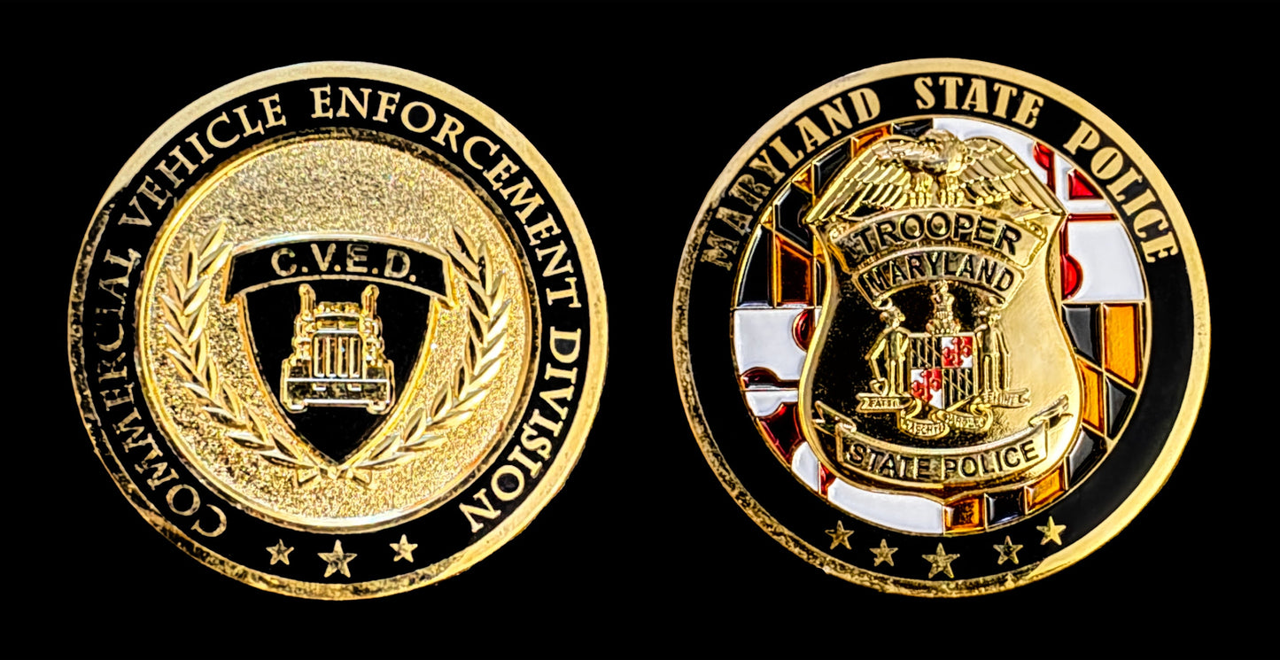 MSP- Maryland State Police- Commercial Vehicle Enforcement Division Coin- CVE - Maryland State Police
