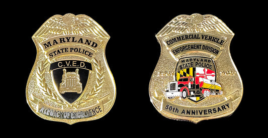 MSP- Maryland State Police - 50th Anniversary Commercial Vehicle Enforcement Division Token - Maryland State Police