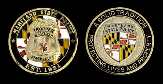 MSP- Maryland State Police-MSP - 3D Badge Challenge Coin