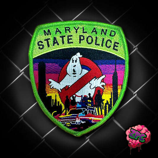 MSP- Halloween- MDSP- MARYLAND STATE POLICE Holiday Patch- "Ghostbustin'"
