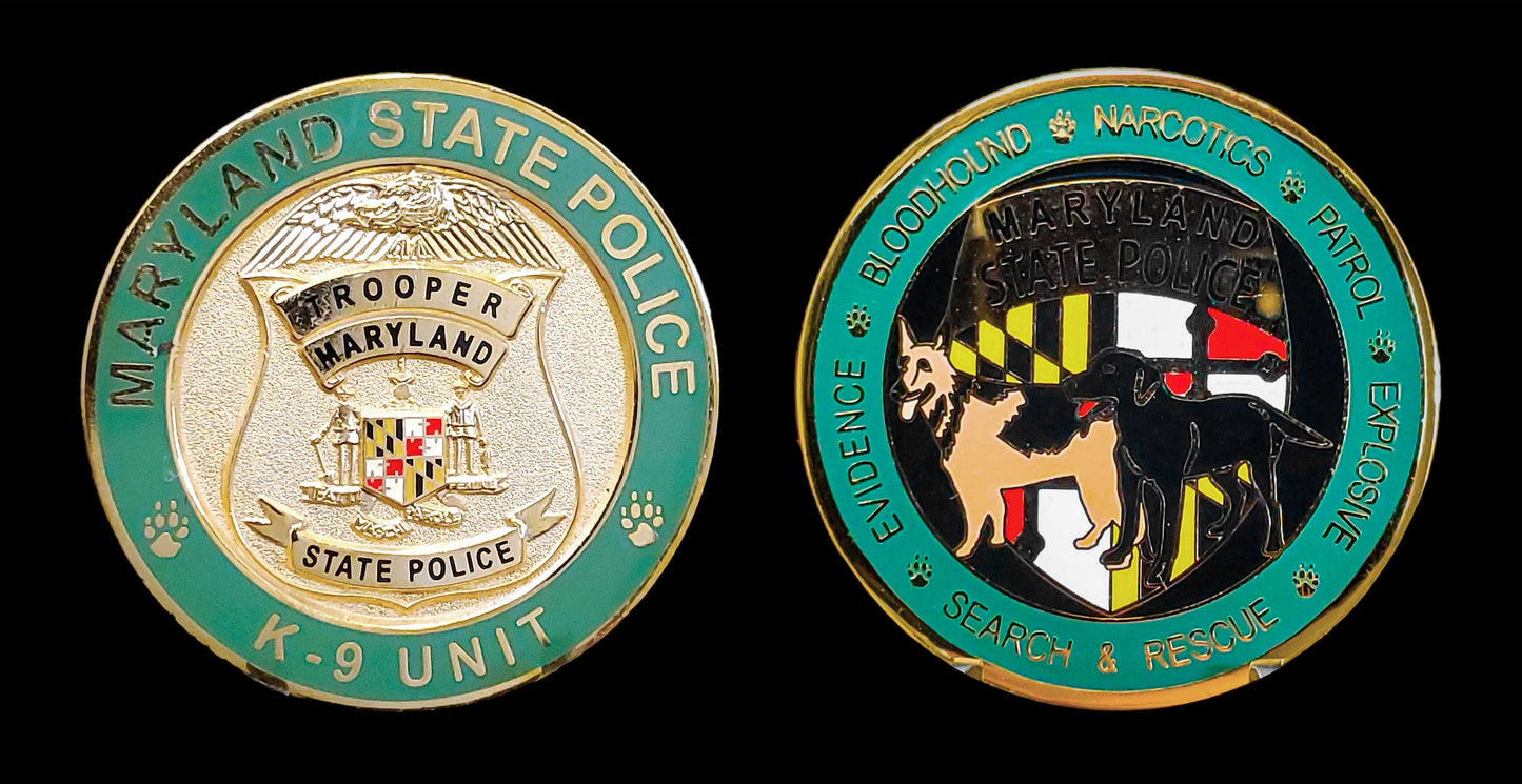 MSP- Maryland State Police - K-9 Unit Coin