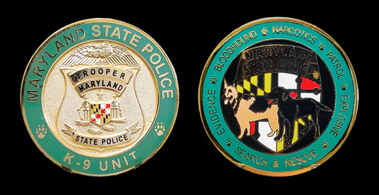 MSP- Maryland State Police - K-9 Unit Coin