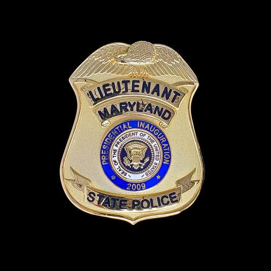 MSP-Maryland State Police-2009 Presidential Inauguration Lieutenant Badge - Maryland State Police