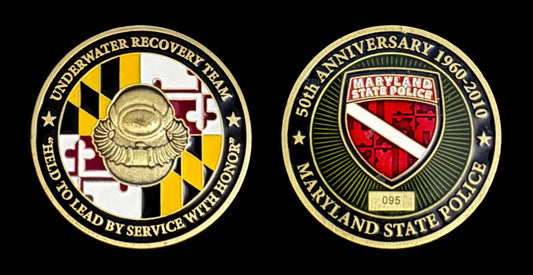 Maryland State Police - Underwater Recovery Team 50th Anniversary Coin -MSP