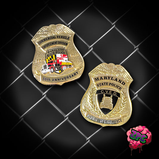 MSP- Maryland State Police - 50th Anniversary Commercial Vehicle Enforcement Division Token - Maryland State Police