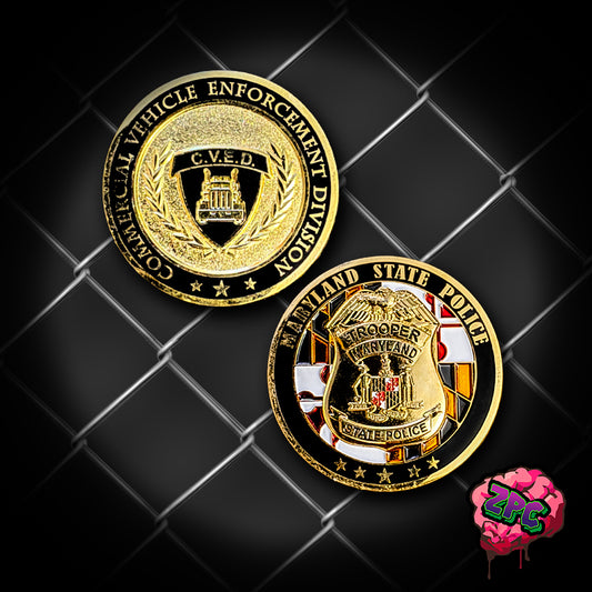 MSP- Maryland State Police- Commercial Vehicle Enforcement Division Coin- CVE - Maryland State Police