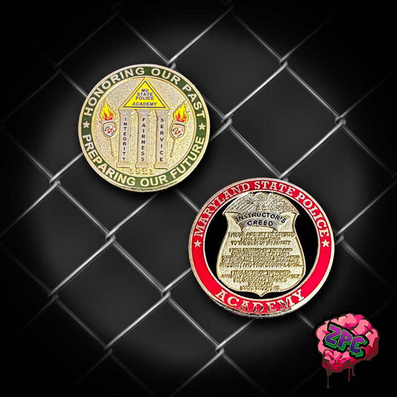 MSP - Maryland State Police- Instructor's Creed Challenge Coin - Maryland State Police Academy