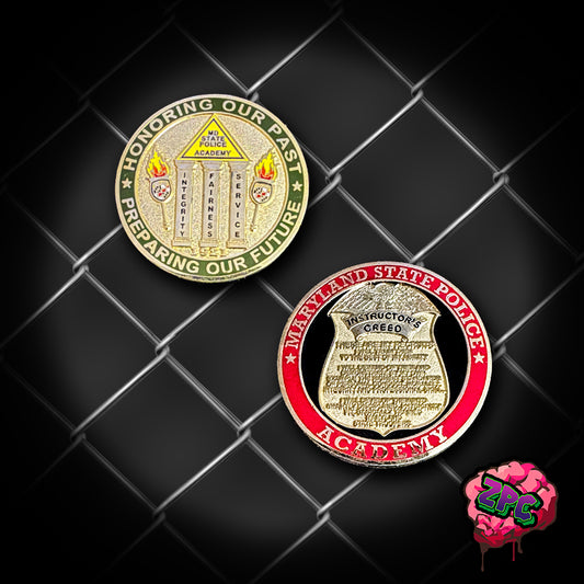 MSP - Maryland State Police- Instructor's Creed Challenge Coin - Maryland State Police Academy