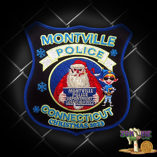CT- Monville Police Connecticut - Christmas- MPD Holiday Patch- "Naughty St. Nick"