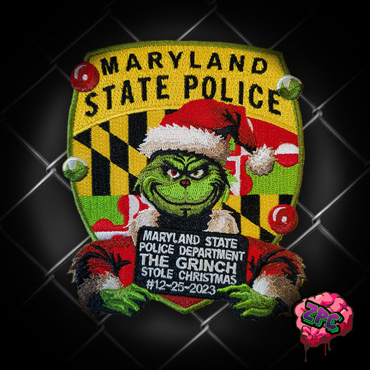MSP - Maryland State Police - Christmas-Holiday Patch- "A Very Merry Mugshot"