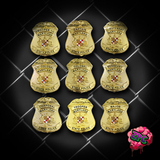 MSP- Maryland State Police - 1/2 Size Mini Courtesy - Family Badge