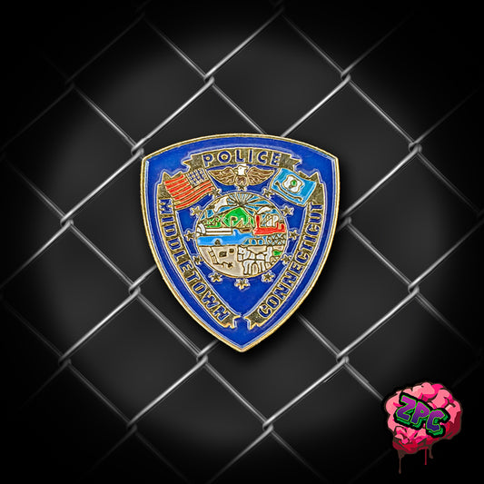MPD: Middletown Connecticut Enameled Tie Pin Badge - Middletown CT Police Department