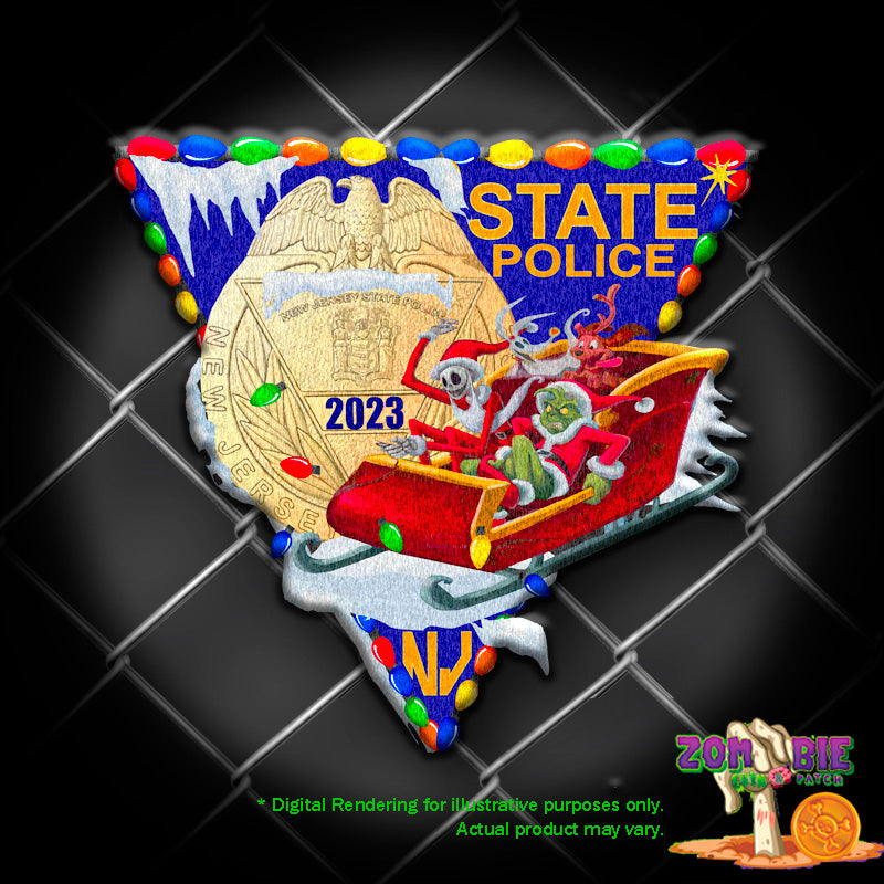 NJSP - New Jersey State Police Christmas- Holiday Patch- 